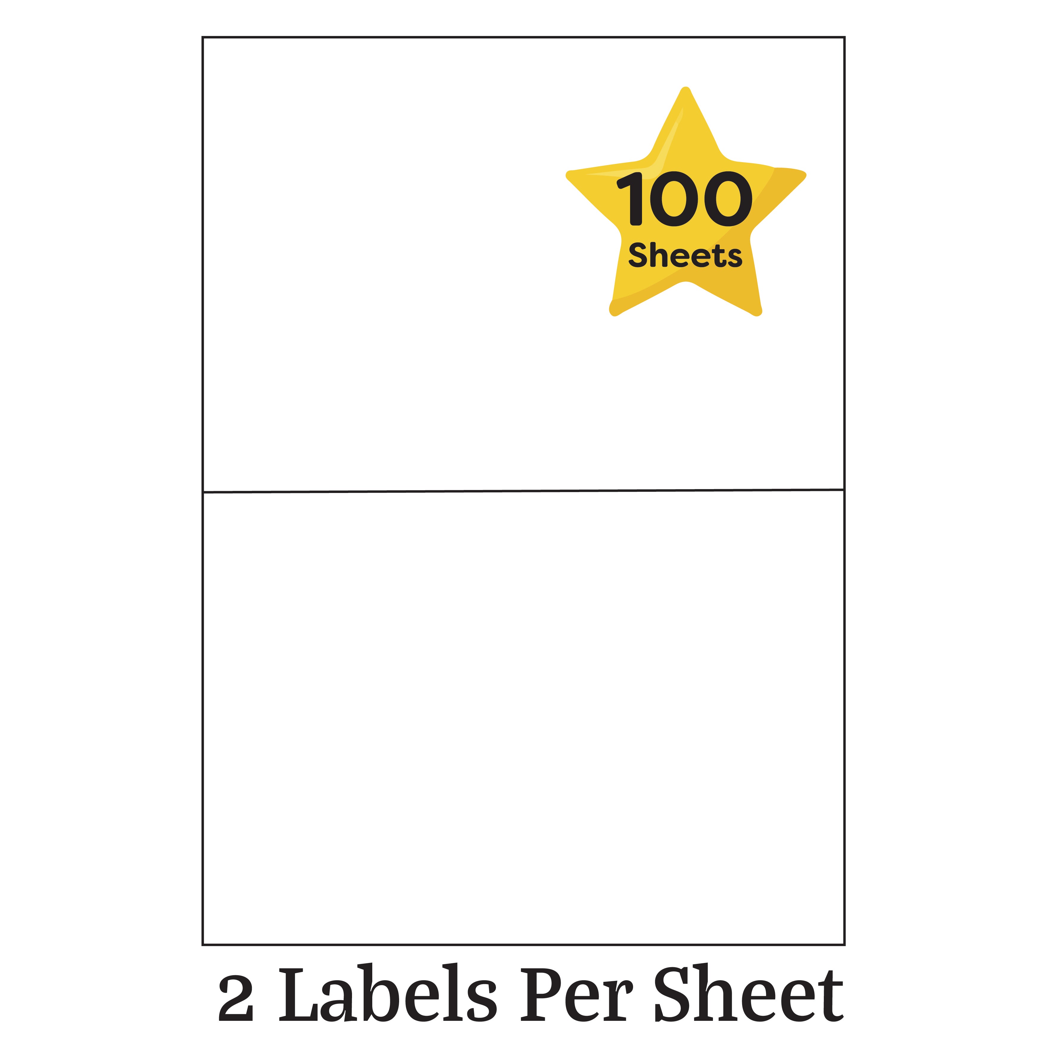 Self adhesive label A4 sheets, 4 labels per page (4 up) | Star Labels